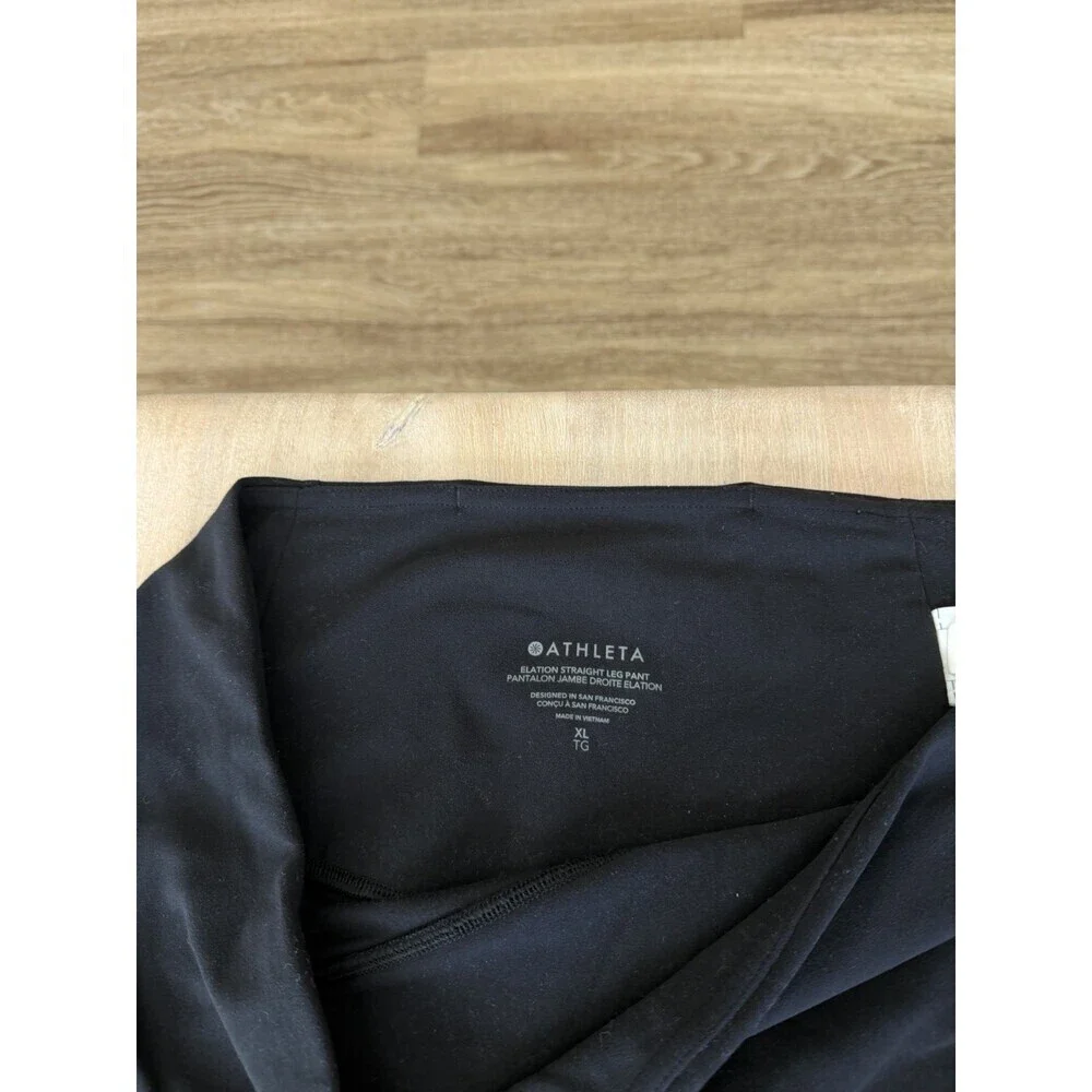 Athleta Elation Ultra High Rise Straight Leg Pant Black Size XL